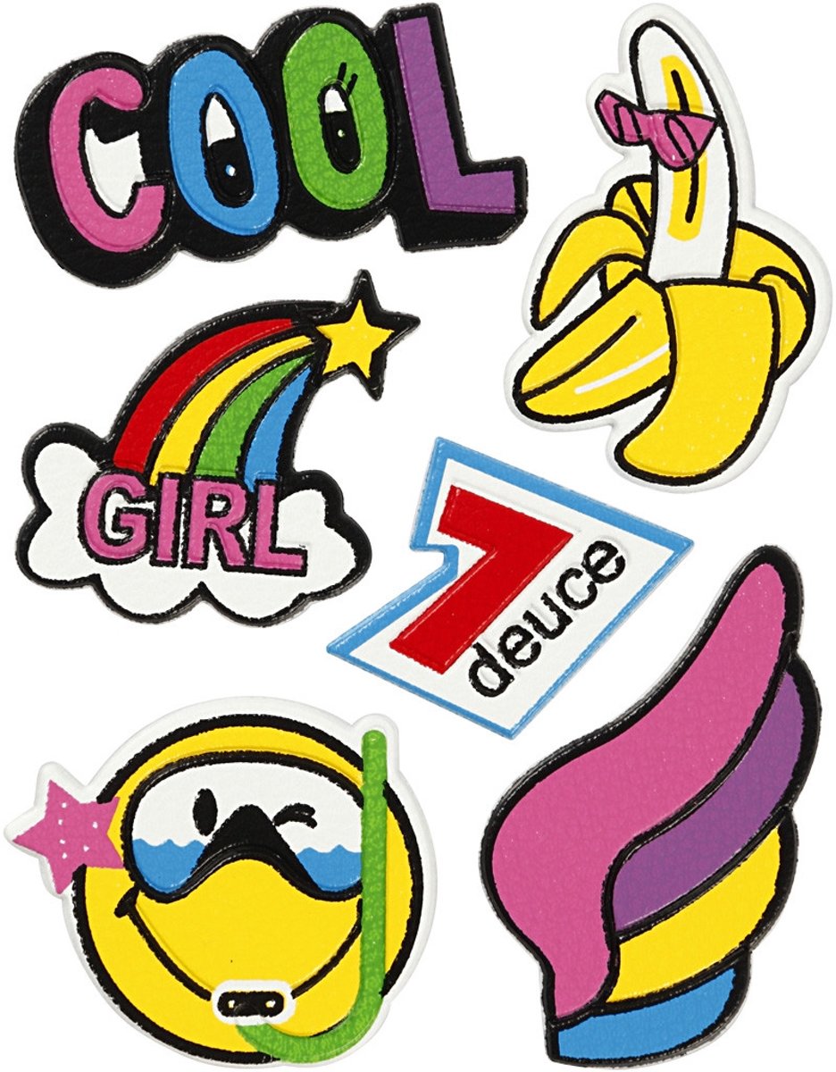 Soft Stickers , vel 12,2x17,75 cm, Cool Girl, 1vel [HOB-29094]